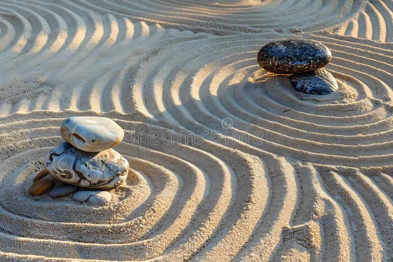 Two balanced stone stacks representing partnership
